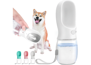 DKプラスペット用ウォーターボトル ウォーターボトル 犬猫兼用 持ち運びに便利 各種ペット用 水槽付き 水漏れ防止 水分補給簡単 犬の散歩 ランニング用